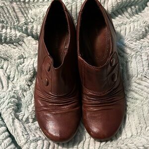 Brown Leather Shoe Boots by BareTrap